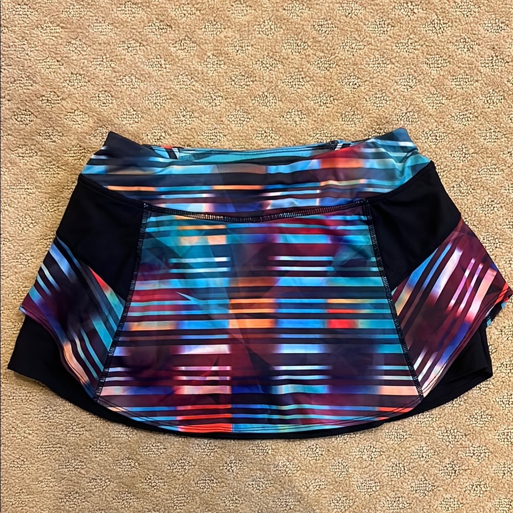Athleta Colorful Striped Athletic Skirt size XS excellent condition